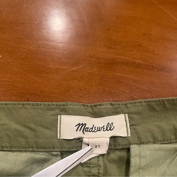 Madewell Women’s Garment-Dyed Low-Slung Straight Cargo Pants Olive 27 Altered - Picture 12 of 16